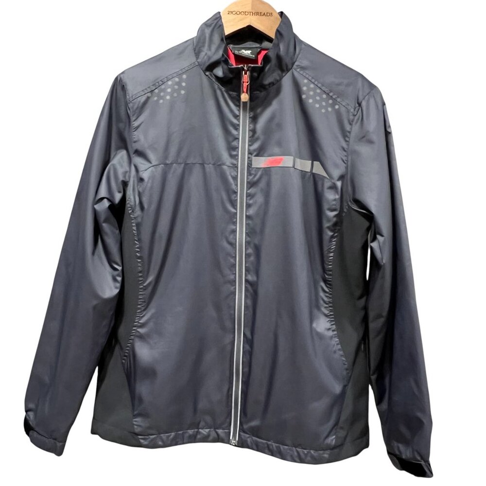 New Balance Running Jacket, Reflective Accents, Gray, M